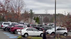 US: Full Car Park And Long Queue At NH Polling Station