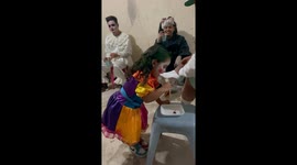 Clumsy Kid Struggles To Eat