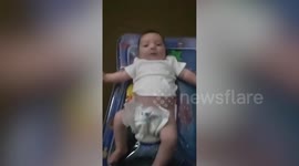VIDEO: Baby 'says her first word' - at just three months old