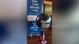 Harris supporters glum at watch party in Bangkok, Thailand