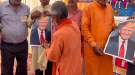 Jubilant Donald Trump supporters in India celebrate election victory