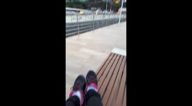 Sister-in-law runs into a skateboarder