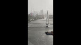 Waterspout Forms Over Brisbane River
