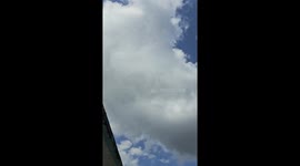 Mary Poppins flying umbrella takes on life of its own as it soars through sky