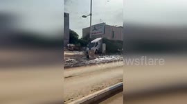 Locals drive through carnage left by DANA flood in Valencia, Spain