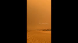 California Sky Turns Apocalyptic Orange Amid Brush Fire, Filmer Describes Scene as