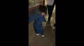 Child in scary mask startles another in Nogales, Mexico