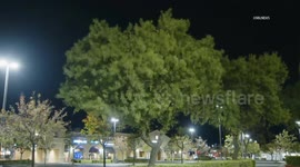 US, Los Angeles: Fontana Santa Ana Winds Continue Overnight Part 3