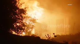 US, Los Angeles: Ventura County Mountain Fire Burns Home On South Mountain Part 2