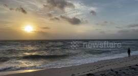 Gusty Winds And Rough Surf Sunrise