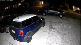 Security Camera Captures Loud Boom in Albuquerque Neighborhood