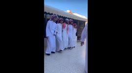 Dancer falls after losing balance in Riyadh, Saudi Arabia