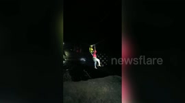Heroic rescue by SDRF team in northern India: youth stuck midstream successfully saved