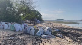 Catastrophic coal spill damage found on beach in the Philippines