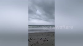 Huge waves from Typhoon Yinxing batters shore in the Philippines