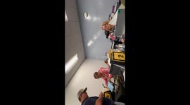 Exclusive- First-time voter gets a standing ovation at the polls