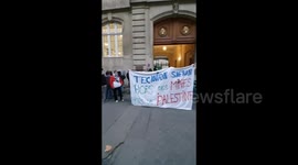 France: Students from PSL Research university in Paris, France, gathered to block Mines campus and demand their university end partnership with Israeli universities, schools and companies