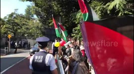 Japan: Japanese activists staged a demonstration outside the German embassy in Tokyo, condemning Germany's support for genocide in Gaza