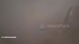 The targeting by the Israeli forces of several homes adjacent to a Palestine Red Crescent Society (PRCS) emergency medical services point in Jabalia al-Nazla, northern Gaza