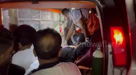 Gaza: The Palestine Red Crescent teams transported the body of one individual and nine injured people following an attack by Israeli forces opposite Al-Rimal School on Al-Nasr Street in Gaza City