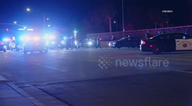 US, Los Angeles: Rancho Cucamonga Suspect Shoots at Police During Pursuit on 210 Freeway B Roll
