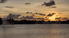 Tranquil Lake Sunset View