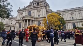 Pomp and pageantry as the 2024 Lord Mayor's Show passes through the City of London
