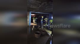 Spain: Canary Islands Emergency Crews Join Forces in Alfafar Garage Rescue