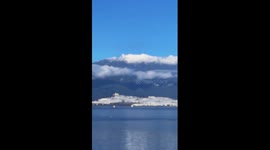 Beautiful scenery of Erhai Lake framed by snow-covered mountain