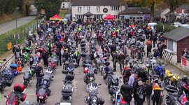 100's of motorcyclists pay respects on Remembrance Sunday in Yorkshire
