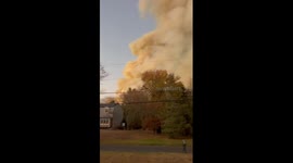 Title: Enormous smoke from forest fire visible in Marlton Lakes, NJ