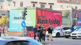 Spain: Black Friday Sales Banners Line Madrid’s Avenues Early in Madrid, Spain