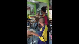 Escaped cow disrupts lessons when it wanders into school classroom