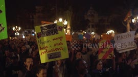 Spain: Demonstration against the Spanish and Valencia governments in Valencia