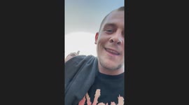 Drummer throws drumsticks at camera during concert in Copenhagen