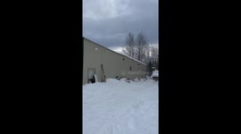 Building Roof Sheds Wet Snow