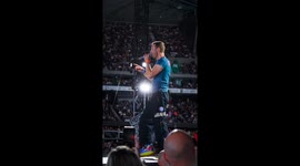 Coldplay Singer Falls Into Hole on Stage