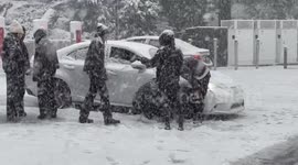 Severe snow storm in Truckee California