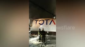 Boeing 737 cargo plane catches fire and makes emergency landing