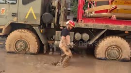 Spain: Dive Teams and Canine Units Scour Albufera in Paiporta Flood Response