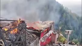 Homes destroyed by fire that ripped through village in India