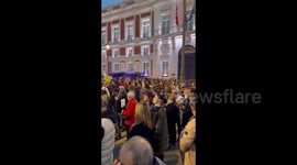 Spain: People protest over floods after in Valencia
