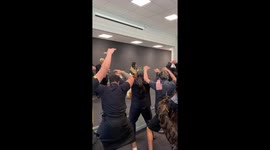 Students perform the Haka for girl who was top-of-the-class in New Zealand