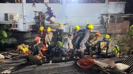 Pensioner rescued from collapsed termite-ridden home in Bangkok