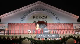 Hollywood actor Luke Evans makes a verbal error when he asks Myleene Klass to get wet with him at the Covent Garden Christmas Lights switch on