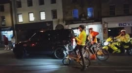 Paddy McGuiness arrives in Kendal on his epic Children in Need cycle ride