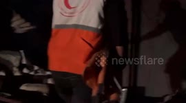 Gaza: The Palestine Red Crescent Society teams transported a 7-year-old child who was injured
