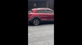 It's raining cement! Residents shocked by concrete falling from building