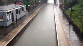 Flooding on Lye station tracks