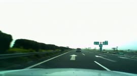 Minibus reverses on motorway being crashed by SUV
